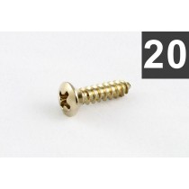 ALLPARTS GS-0001-005 Pack of 20 Stainless Pickguard Screws 