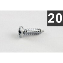 ALLPARTS GS-0001-010 Standard Pickguard Screw - Chrome - 20-pack