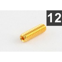 ALLPARTS GS-0002-002 Pack of 12 Gold #4-40 Bridge Height Screws 