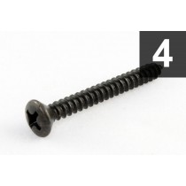 ALLPARTS GS-0003-003 Pack of 4 Black Strap Button Screws 