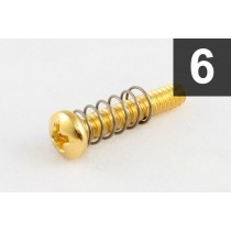 ALLPARTS GS-0004-002 Pack of 6 Gold Bridge Length Screws 