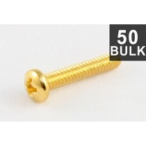 ALLPARTS GS-0004-B02 Pack of 50 Gold Bridge Length Screws 
