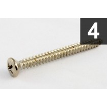 ALLPARTS GS-0005-001 Pack of 4 Nickel Neckplate Screws 