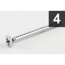 ALLPARTS GS-0005-010 Pack of 4 Chrome Neckplate Screws 