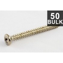 ALLPARTS GS-0005-B01 Bulk Pack of 50 Nickel Neckplate Screws 