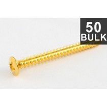 ALLPARTS GS-0005-B02 Bulk Pack of 50 Gold Neckplate Screws 