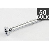 ALLPARTS GS-0005-B10 Bulk Pack of 50 Chrome Neckplate Screws 
