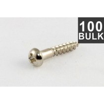 ALLPARTS GS-0006-B01 Bulk Pack of 100 Long Nickel Machine Head Screws 