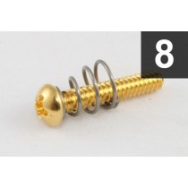 ALLPARTS GS-0007-002 Pack of 8 Gold Single Coil Pickup Screws 