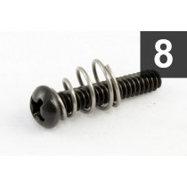 ALLPARTS GS-0007-003 Pack of 8 Black Single Coil Pickup Screws 
