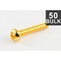 ALLPARTS GS-0007-B02 Bulk Pack of 50 Gold Single Coil Pickup Screws 