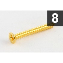 ALLPARTS GS-0008-002 Pack of 8 Gold Humbucking Ring Screws 