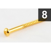 ALLPARTS GS-0011-002 Pack of 8 Gold Bass Pickup Screws 