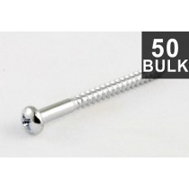 ALLPARTS GS-0011-B10 Bulk Pack of 50 Chrome Bass Pickup Screws 