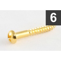 ALLPARTS GS-0013-002 Pack of 6 Gold Tremolo Mounting Screws 