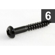 ALLPARTS GS-0013-003 Pack of 6 Black Tremolo Mounting Screws 