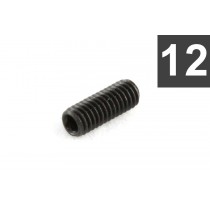 ALLPARTS GS-0049-003 Pack of 12 Black M3x8 Guitar Bridge Height Screws 