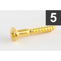 ALLPARTS GS-0063-002 Pack of 5 Gold Bridge Mounting Screws 