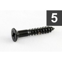 ALLPARTS GS-0063-003 Pack of 5 Black Bridge Mounting Screws 