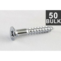 ALLPARTS GS-0063-B10 Bulk Pack of 50 Chrome Bridge Mounting Screws 