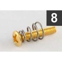 ALLPARTS GS-0064-002 Pack of 8 Gold Pickup Mounting Screws 