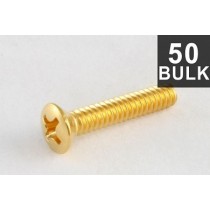 ALLPARTS GS-0064-B02 Bulk Pack of 50 Gold Pickup Mounting Screws 