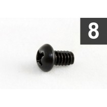 ALLPARTS GS-0368-003 Pack of 8 Black Blade Switch Screws 