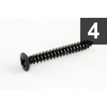 ALLPARTS GS-3005-003 Pack of 4 Black Short Neck Plate Screws 