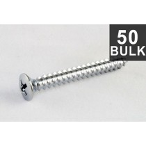 ALLPARTS GS-3005-B10 Bulk Pack of 50 Chrome Short Neck Plate Screws 