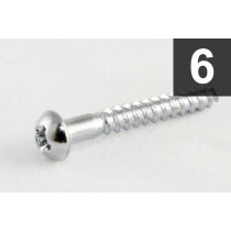 ALLPARTS GS-3013-010 Pack of 6 Hardened Steel Tremolo Mounting Screws 