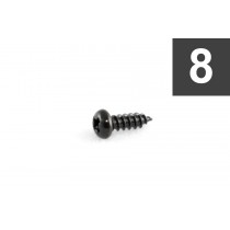 ALLPARTS GS-3206-003 Pack of 8 Black Truss Rod Cover Screws 