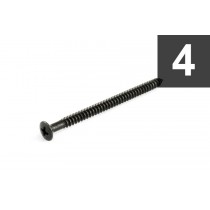 ALLPARTS GS-3312-003 Pack of 4 Black Soap Bar Pickup Mounting Screws 