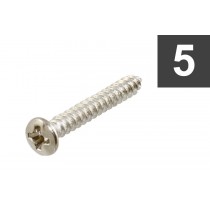 ALLPARTS GS-3364-001 Pack of 5 Nickel 1-Inch Bridge Mounting Screws 