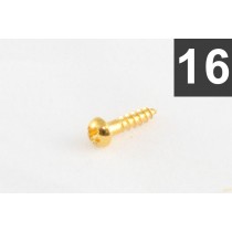 ALLPARTS GS-3376-002 Pack of 16 Gold Small Tuner Screws 