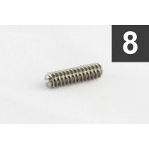 ALLPARTS GS-3377-005 Pack of 8 Tele and Bass Bridge Height Screws 