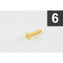 ALLPARTS GS-3378-002 Pack of 6 Gold Short Tuner Button Screws 