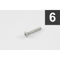 ALLPARTS GS-3379-010 Pack of 6 Chrome Long Tuner Button Screws 