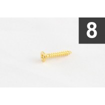 ALLPARTS GS-3397-002 Pack of 8 Gold Short Humbucking Ring Screws 