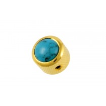 ALLPARTS MK-3180-002 Q-Parts Gold Turquoise Knob 