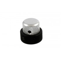 ALLPARTS MK-3338-000 Black and Chrome Concentric Knob 