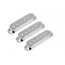 ALLPARTS PC-0406-010 Set of 3 Chrome Pickup Covers for Stratocaster 
