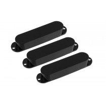 ALLPARTS PC-0446-023 Pickup Covers for Stratocaster No Holes Black Plastic 