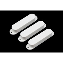 ALLPARTS PC-0446-025 Pickup Covers for Stratocaster No Holes White Plastic 