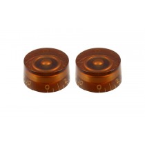 ALLPARTS PK-0130-022 Vintage Style Amber Speed Knobs 