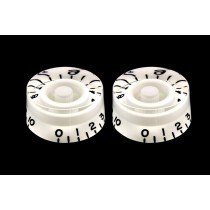 ALLPARTS PK-0130-025 White Speed Knobs 