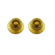 ALLPARTS PK-0142-032 Bell Knobs 0-11 Gold 