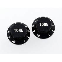 ALLPARTS PK-0153-023 Set of 2 Black Tone Knobs 