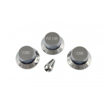 ALLPARTS PK-0178-010 Metallic Chrome Stratocaster Knob Set 