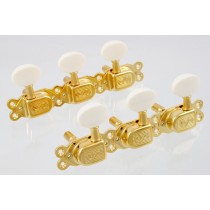 ALLPARTS TK-7846-002 Schaller Gold Classic Deluxe Selmer 3x3 Tuners 