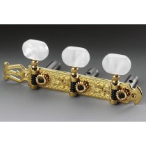 ALLPARTS TK-7955-002 Schaller Gold and Pearloid Lyre Classical Tuner Set 